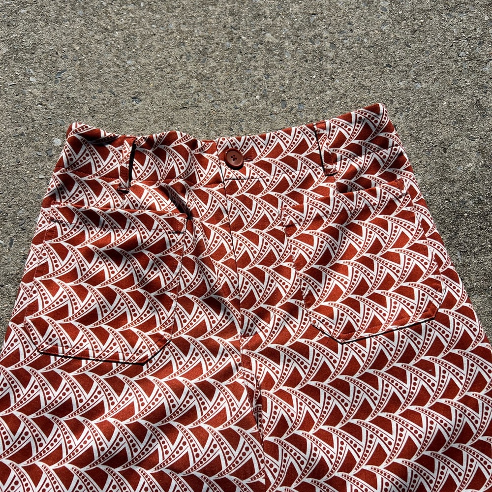 Jones New York Red and White Wide Leg Pants - Picture 4 of 9